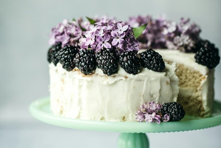 round white icing covered cake